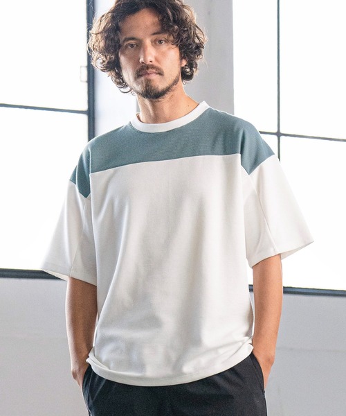 Magine(マージン)の「mt8241- HONEYCOMB FOOTBALL TEE Tシャツ(Tシャツ/カットソー・メンズ・ホワイト×ブラック/チャコールグレー×ブラック/ホワイト×グレー・48/46/44)」の3枚目の写真