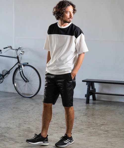 Magine(マージン)の「mt8241- HONEYCOMB FOOTBALL TEE Tシャツ(Tシャツ/カットソー・メンズ・ホワイト×ブラック/チャコールグレー×ブラック/ホワイト×グレー・48/46/44)」の15枚目の写真