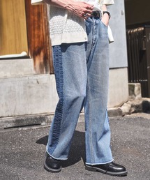 RAGEBLUE | リメイク風/キリカエストレートデニムパンツ(デニムパンツ)