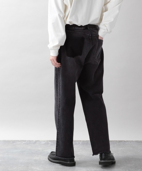 RAGEBLUE（レイジブルー）の「リメイク風/キリカエストレートデニムパンツ（デニムパンツ・メンズ・ダークグレー/ブルー・MEDIUM/LARGE）」の9枚目の写真