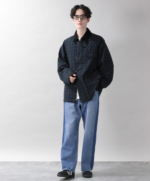 RAGEBLUE（レイジブルー）の「リメイク風/キリカエストレートデニムパンツ（デニムパンツ・メンズ・ダークグレー/ブルー・MEDIUM/LARGE）」の11枚目の写真