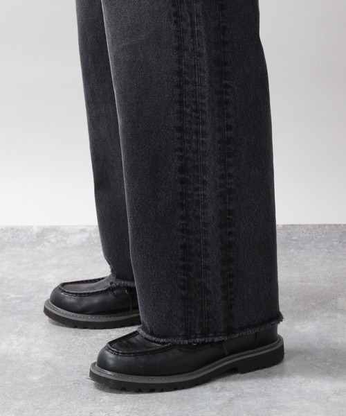 RAGEBLUE（レイジブルー）の「リメイク風/キリカエストレートデニムパンツ（デニムパンツ・メンズ・ダークグレー/ブルー・MEDIUM/LARGE）」の22枚目の写真