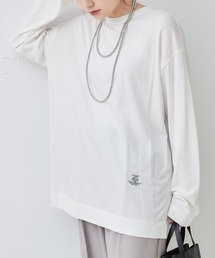 PUAL CE CIN | ロゴプリントガーゼプルオーバー(Tシャツ/カットソー)