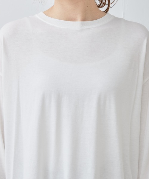 PUAL CE CIN（ピュアルセシン）の「ロゴプリントガーゼプルオーバー（Tシャツ/カットソー・レディース・オフホワイト/ライトベージュ・FREE）」の17枚目の写真