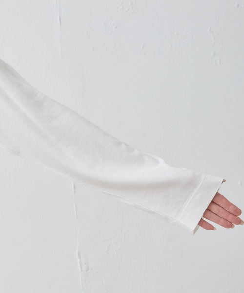 PUAL CE CIN（ピュアルセシン）の「ロゴプリントガーゼプルオーバー（Tシャツ/カットソー・レディース・オフホワイト/ライトベージュ・FREE）」の13枚目の写真