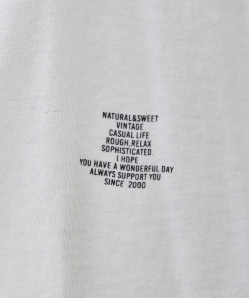 PUAL CE CIN（ピュアルセシン）の「ロゴプリントガーゼプルオーバー（Tシャツ/カットソー・レディース・オフホワイト/ライトベージュ・FREE）」の5枚目の写真