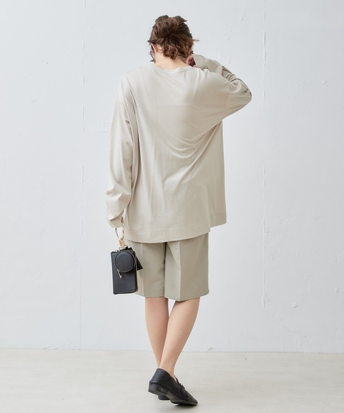 PUAL CE CIN（ピュアルセシン）の「ロゴプリントガーゼプルオーバー（Tシャツ/カットソー・レディース・オフホワイト/ライトベージュ・FREE）」の7枚目の写真