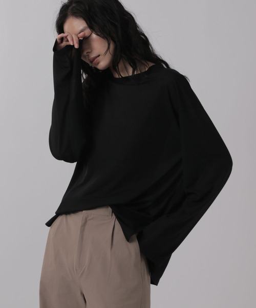 OFAKIND(オフアカインド)の「OFAKIND / シアープルオーバー(Tシャツ/カットソー・レディース・ホワイト/ブラック・FREE)」の10枚目の写真