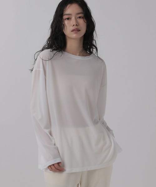 OFAKIND(オフアカインド)の「OFAKIND / シアープルオーバー(Tシャツ/カットソー・レディース・ホワイト/ブラック・FREE)」の5枚目の写真