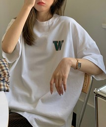 オーバーサイズエンブレムバックプリントTシャツ