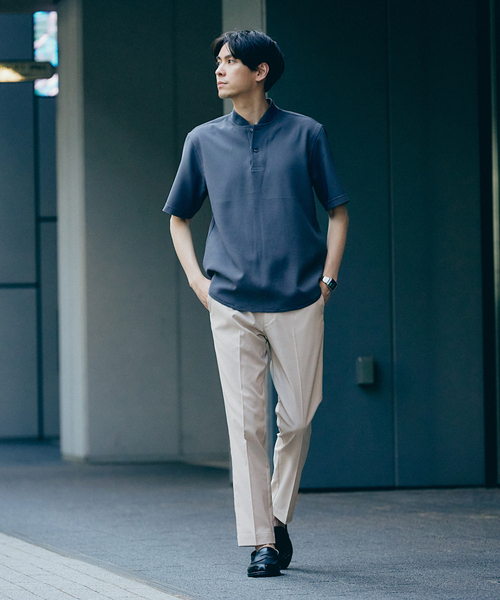 417 EDIFICE(フォーワンセブンエディフィス)の「"吸水速乾&イージーケア"【Reflax / リフラクス】スリムテーパードパンツ(スラックス・メンズ・アイボリー/ブラウン/ネイビー/チャコールグレー・SMALL/LARGE/MEDIUM/X-LARGE)」の6枚目の写真