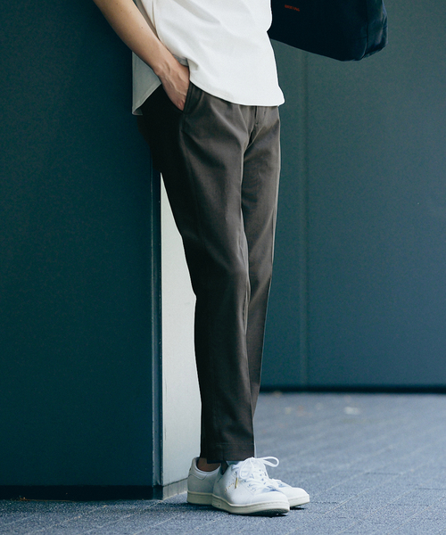 417 EDIFICE(フォーワンセブンエディフィス)の「"吸水速乾&イージーケア"【Reflax / リフラクス】スリムテーパードパンツ(スラックス・メンズ・アイボリー/ブラウン/ネイビー/チャコールグレー・SMALL/LARGE/MEDIUM/X-LARGE)」の11枚目の写真