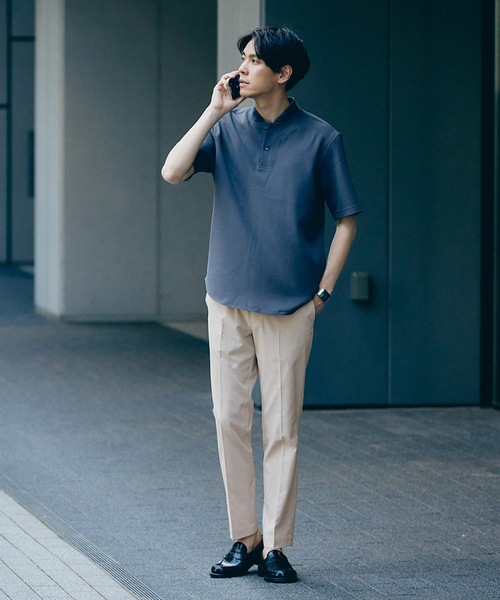 417 EDIFICE(フォーワンセブンエディフィス)の「"吸水速乾&イージーケア"【Reflax / リフラクス】スリムテーパードパンツ(スラックス・メンズ・アイボリー/ブラウン/ネイビー/チャコールグレー・SMALL/LARGE/MEDIUM/X-LARGE)」の13枚目の写真