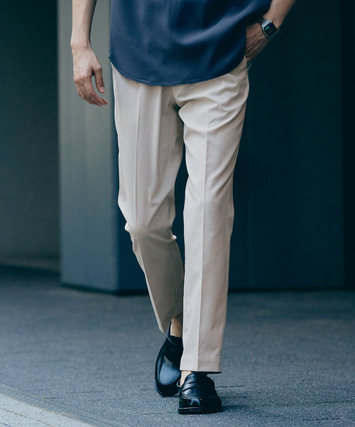 417 EDIFICE(フォーワンセブンエディフィス)の「"吸水速乾&イージーケア"【Reflax / リフラクス】スリムテーパードパンツ(スラックス・メンズ・アイボリー/ブラウン/ネイビー/チャコールグレー・SMALL/LARGE/MEDIUM/X-LARGE)」の14枚目の写真