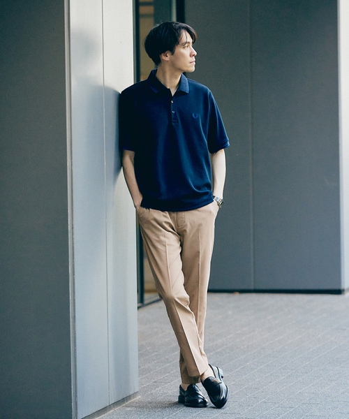 417 EDIFICE(フォーワンセブンエディフィス)の「"吸水速乾&イージーケア"【Reflax / リフラクス】スリムテーパードパンツ(スラックス・メンズ・アイボリー/ブラウン/ネイビー/チャコールグレー・SMALL/LARGE/MEDIUM/X-LARGE)」の15枚目の写真