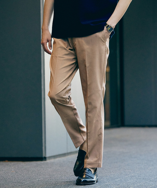 417 EDIFICE(フォーワンセブンエディフィス)の「"吸水速乾&イージーケア"【Reflax / リフラクス】スリムテーパードパンツ(スラックス・メンズ・アイボリー/ブラウン/ネイビー/チャコールグレー・SMALL/LARGE/MEDIUM/X-LARGE)」の17枚目の写真