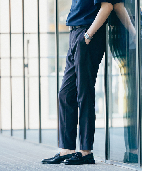 417 EDIFICE(フォーワンセブンエディフィス)の「"吸水速乾&イージーケア"【Reflax / リフラクス】スリムテーパードパンツ(スラックス・メンズ・アイボリー/ブラウン/ネイビー/チャコールグレー・SMALL/LARGE/MEDIUM/X-LARGE)」の18枚目の写真