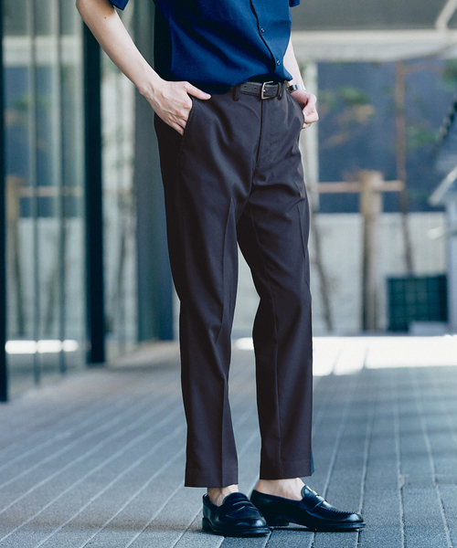 417 EDIFICE(フォーワンセブンエディフィス)の「"吸水速乾&イージーケア"【Reflax / リフラクス】スリムテーパードパンツ(スラックス・メンズ・アイボリー/ブラウン/ネイビー/チャコールグレー・SMALL/LARGE/MEDIUM/X-LARGE)」の19枚目の写真