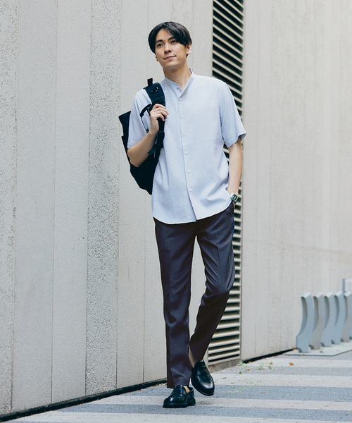 417 EDIFICE(フォーワンセブンエディフィス)の「"吸水速乾&イージーケア"【Reflax / リフラクス】スリムテーパードパンツ(スラックス・メンズ・アイボリー/ブラウン/ネイビー/チャコールグレー・SMALL/LARGE/MEDIUM/X-LARGE)」の20枚目の写真