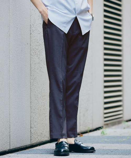 417 EDIFICE(フォーワンセブンエディフィス)の「"吸水速乾&イージーケア"【Reflax / リフラクス】スリムテーパードパンツ(スラックス・メンズ・アイボリー/ブラウン/ネイビー/チャコールグレー・SMALL/LARGE/MEDIUM/X-LARGE)」の21枚目の写真