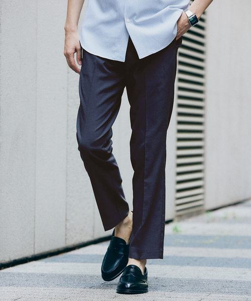 417 EDIFICE(フォーワンセブンエディフィス)の「"吸水速乾&イージーケア"【Reflax / リフラクス】スリムテーパードパンツ(スラックス・メンズ・アイボリー/ブラウン/ネイビー/チャコールグレー・SMALL/LARGE/MEDIUM/X-LARGE)」の22枚目の写真