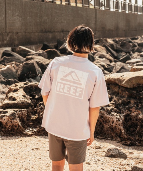 REEF（リーフ）の「【REEF】SQUARE LOGO S/S TEE（Tシャツ/カットソー・メンズ・パープル/ホワイト/グリーン/ブラック・MEDIUM/LARGE/X-LARGE）」の4枚目の写真