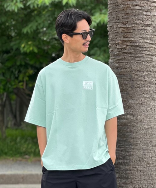REEF（リーフ）の「【REEF】SQUARE LOGO S/S TEE（Tシャツ/カットソー・メンズ・パープル/ホワイト/グリーン/ブラック・MEDIUM/LARGE/X-LARGE）」の3枚目の写真