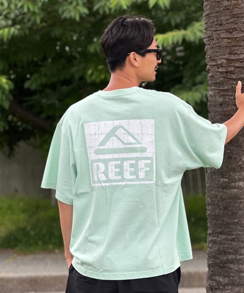 REEF（リーフ）の「【REEF】SQUARE LOGO S/S TEE（Tシャツ/カットソー・メンズ・パープル/ホワイト/グリーン/ブラック・MEDIUM/LARGE/X-LARGE）」の9枚目の写真