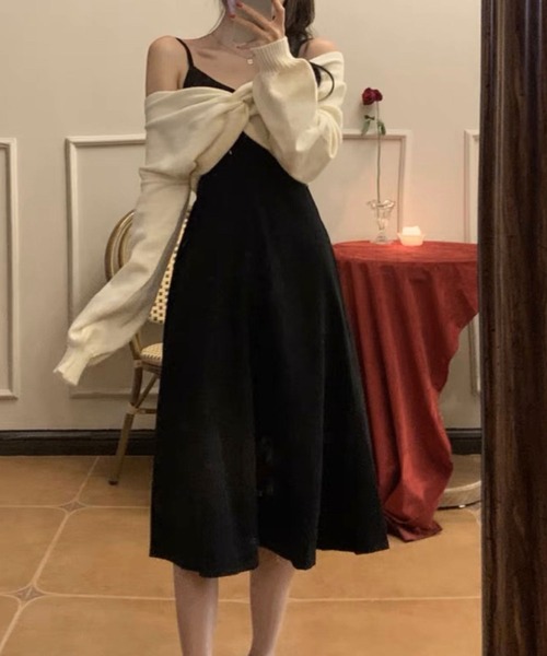 SPIGA（スピーガ）の「ｷｬﾐﾜﾝﾋﾟ+ﾂｲｽﾄﾌﾞﾗｳｽｾｯﾄ（ワンピース・レディース・グレー系その他/ベージュ系その他/ベージュ×ブラック・FREE）」の3枚目の写真