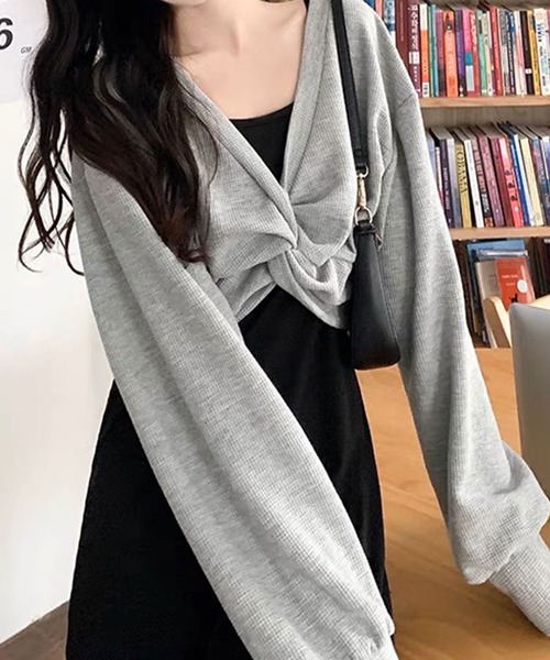 SPIGA（スピーガ）の「ｷｬﾐﾜﾝﾋﾟ+ﾂｲｽﾄﾌﾞﾗｳｽｾｯﾄ（ワンピース・レディース・グレー系その他/ベージュ系その他/ベージュ×ブラック・FREE）」の5枚目の写真