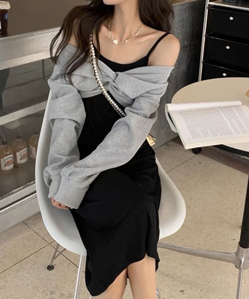 SPIGA（スピーガ）の「ｷｬﾐﾜﾝﾋﾟ+ﾂｲｽﾄﾌﾞﾗｳｽｾｯﾄ（ワンピース・レディース・グレー系その他/ベージュ系その他/ベージュ×ブラック・FREE）」の8枚目の写真