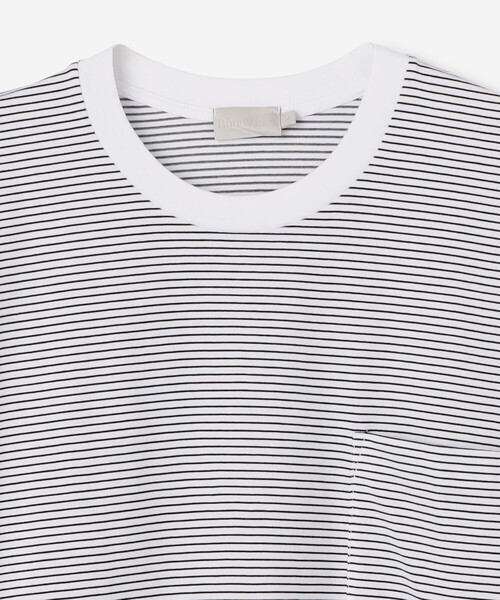 handvaerk（ハンドバーク）の「handvaerk | 60/2 クルーネックポケットビッグTシャツ ストライプ MEN（Tシャツ/カットソー・メンズ・ホワイト系その他・S/M/L）」の10枚目の写真