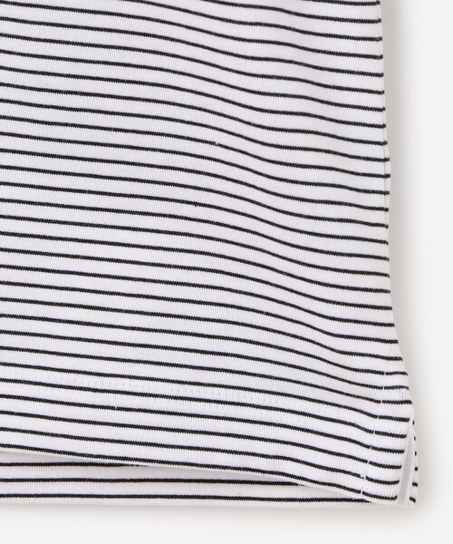 handvaerk（ハンドバーク）の「handvaerk | 60/2 クルーネックポケットビッグTシャツ ストライプ MEN（Tシャツ/カットソー・メンズ・ホワイト系その他・S/M/L）」の6枚目の写真