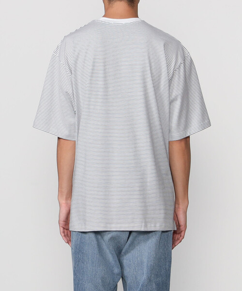 handvaerk（ハンドバーク）の「handvaerk | 60/2 クルーネックポケットビッグTシャツ ストライプ MEN（Tシャツ/カットソー・メンズ・ホワイト系その他・S/M/L）」の11枚目の写真