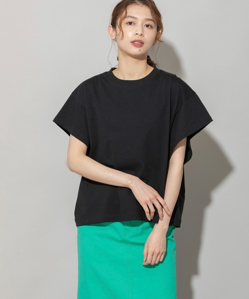 Munich(ミューニック)の「ブリングアウトエコジャージワイトTシャツ(Tシャツ/カットソー・レディース・ホワイト/ブラック/イエロー/ホワイト×ブラック・FREE)」の3枚目の写真