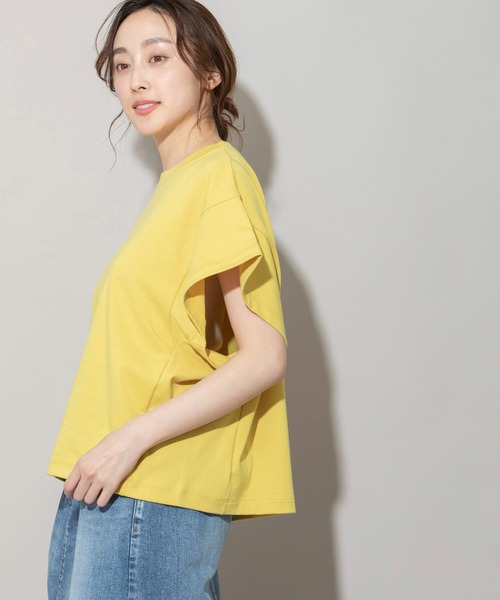 Munich(ミューニック)の「ブリングアウトエコジャージワイトTシャツ(Tシャツ/カットソー・レディース・ホワイト/ブラック/イエロー/ホワイト×ブラック・FREE)」の13枚目の写真