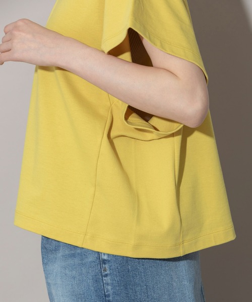 Munich(ミューニック)の「ブリングアウトエコジャージワイトTシャツ(Tシャツ/カットソー・レディース・ホワイト/ブラック/イエロー/ホワイト×ブラック・FREE)」の10枚目の写真