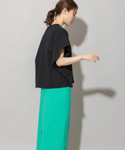 Munich(ミューニック)の「ブリングアウトエコジャージワイトTシャツ(Tシャツ/カットソー・レディース・ホワイト/ブラック/イエロー/ホワイト×ブラック・FREE)」の18枚目の写真