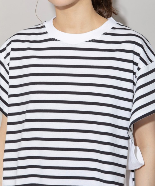 Munich(ミューニック)の「ブリングアウトエコジャージワイトTシャツ(Tシャツ/カットソー・レディース・ホワイト/ブラック/イエロー/ホワイト×ブラック・FREE)」の12枚目の写真