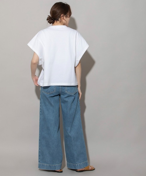 Munich(ミューニック)の「ブリングアウトエコジャージワイトTシャツ(Tシャツ/カットソー・レディース・ホワイト/ブラック/イエロー/ホワイト×ブラック・FREE)」の20枚目の写真