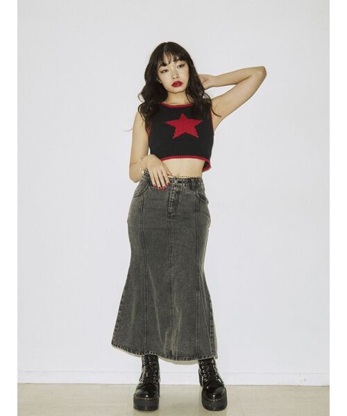 jouetie（ジュエティ）の「スターサマーニットタンク（タンクトップ・レディース・ブラック/ブルー/ピンク・MEDIUM）」の8枚目の写真