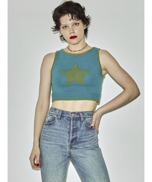 jouetie（ジュエティ）の「スターサマーニットタンク（タンクトップ・レディース・ブラック/ブルー/ピンク・MEDIUM）」の14枚目の写真