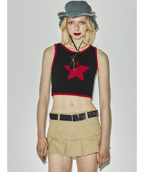 jouetie（ジュエティ）の「スターサマーニットタンク（タンクトップ・レディース・ブラック/ブルー/ピンク・MEDIUM）」の22枚目の写真