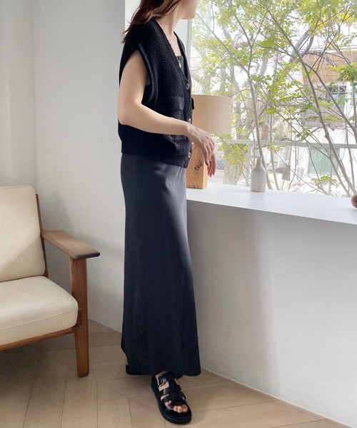 LOWRYS FARM(ローリーズファーム)の「メッシュベスト*キャミワンピース2P 190800(ワンピース・レディース・グリーン/アイボリー/ブラック・FREE)」の15枚目の写真