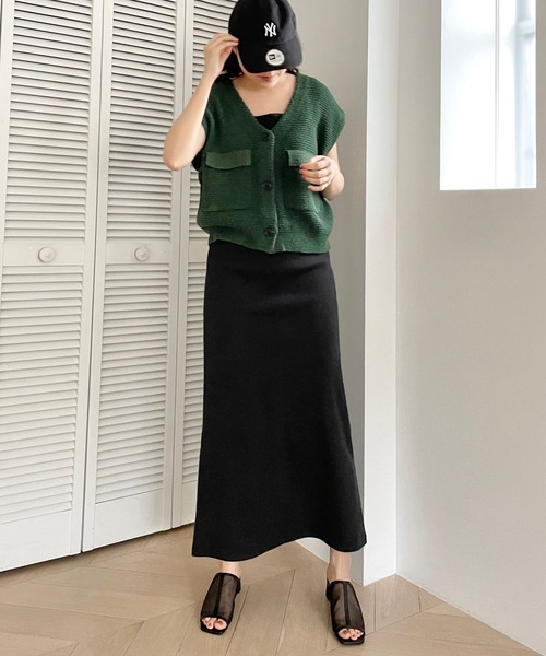 LOWRYS FARM(ローリーズファーム)の「メッシュベスト*キャミワンピース2P 190800(ワンピース・レディース・グリーン/アイボリー/ブラック・FREE)」の8枚目の写真