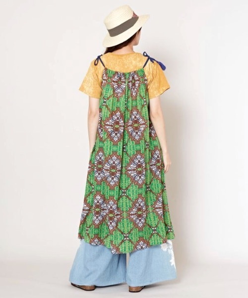 チャイハネ（チャイハネ）の「【チャイハネ】キテイジーキャミワンピース（ワンピース・レディース・ブルー/グリーン/オレンジ・FREE）」の8枚目の写真