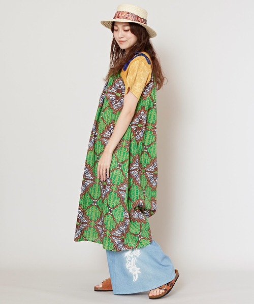 チャイハネ（チャイハネ）の「【チャイハネ】キテイジーキャミワンピース（ワンピース・レディース・ブルー/グリーン/オレンジ・FREE）」の12枚目の写真