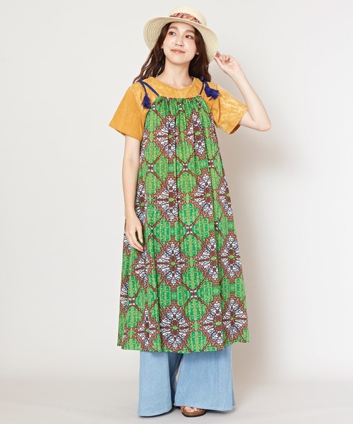 チャイハネ（チャイハネ）の「【チャイハネ】キテイジーキャミワンピース（ワンピース・レディース・ブルー/グリーン/オレンジ・FREE）」の11枚目の写真