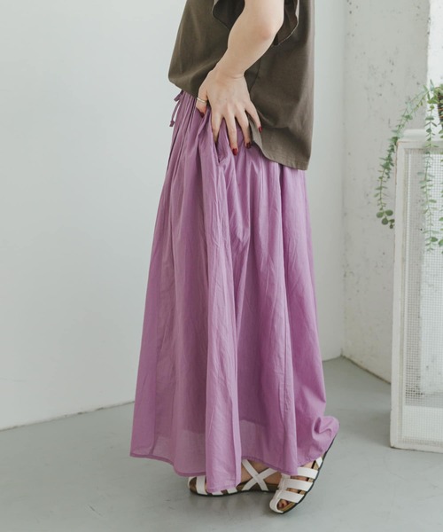 ITEMS URBANRESEARCH（アイテムズ アーバンリサーチ）の「ギャザースカート（スカート・レディース・チェック/ブラック/ラベンダー/ミント・FREE）」の22枚目の写真