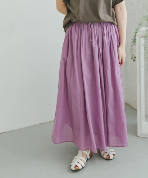 ITEMS URBANRESEARCH（アイテムズ アーバンリサーチ）の「ギャザースカート（スカート・レディース・チェック/ブラック/ラベンダー/ミント・FREE）」の21枚目の写真